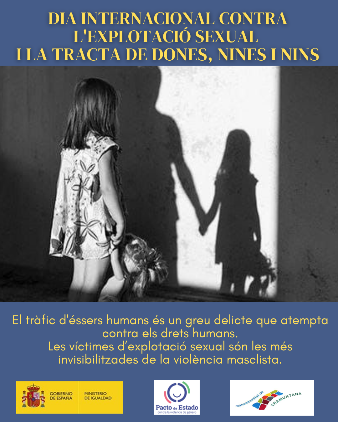 23 de setembre - Dia Internacional contra l’Explotació Sexual i la Tracta de Dones, Nenes i Nens.