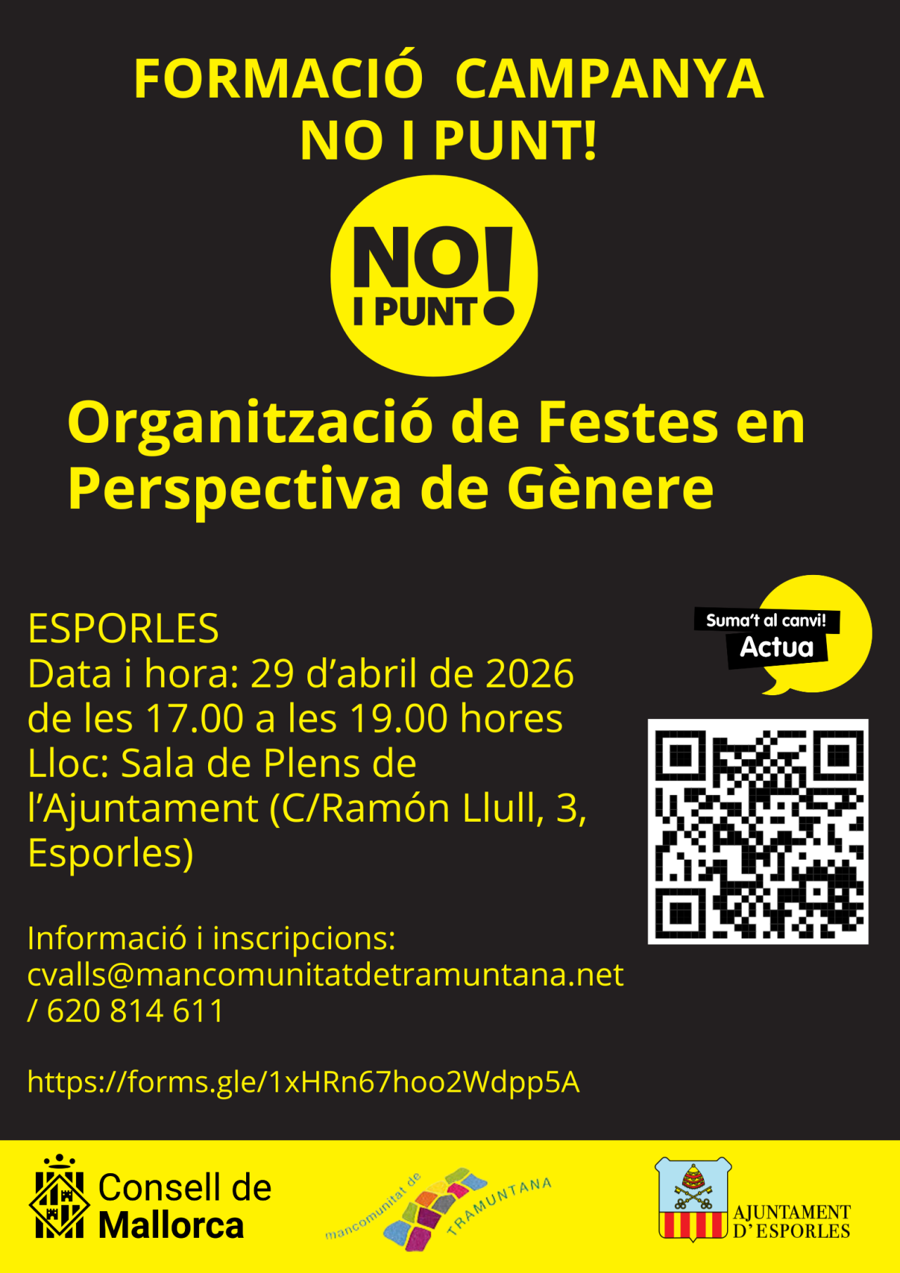Formació “Festes amb perspectiva de gènere i protocol d’actuació”