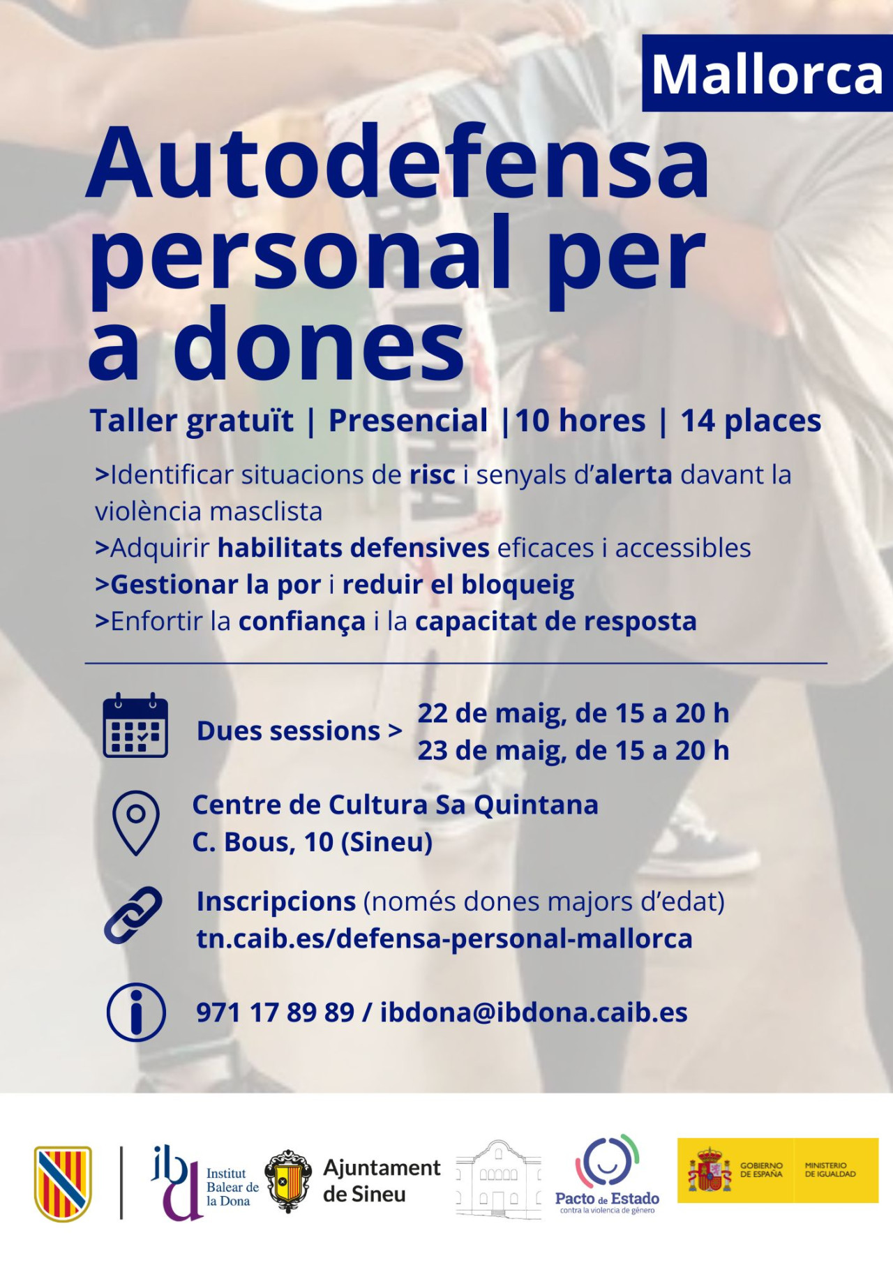 TALLER PRESENCIAL D'AUTODEFENSA PER LES DONES